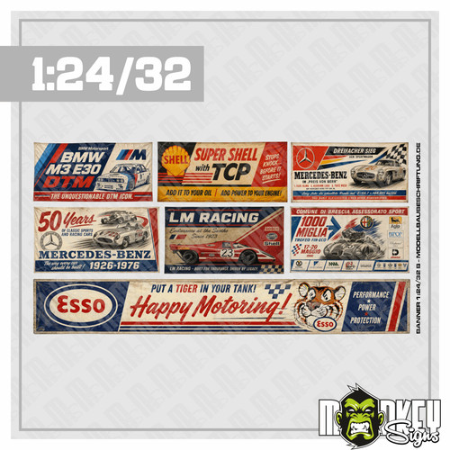 7tlg retro garagen banner - garagen, set